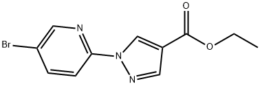 1-(5-BROMO-PYRIDIN-2-YL)-1H-PYRAZOLE-4-CARBOXYLIC ACID ETHYL ESTER 结构式