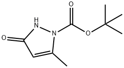 3-羟基-5-甲基-吡唑-1-羧酸叔丁酯 结构式