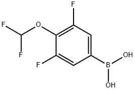 3,5-二氟-4-二氟甲氧基苯硼酸 结构式