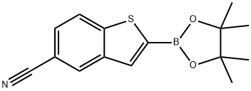 5-CYANOBENZO[B]THIOPHEN-2-YLBORONIC ACID PINACOL ESTER 结构式