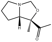 Ethanone, 1-(tetrahydro-1-methyl-1H,3H-pyrrolo[1,2-c]oxazol-1-yl)-, (1R-cis)- 结构式