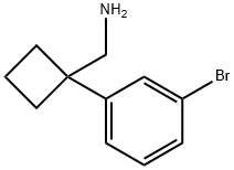 1-(3-溴苯基)环丁烷甲胺 结构式