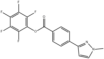 全氟苯基4-(1-甲基-1H-吡唑-3-基)苯甲酸酯 结构式