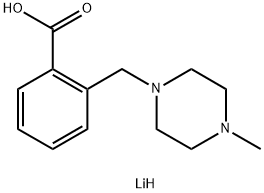 2-((4-甲基哌嗪-1-基)甲基)苯甲酸锂 结构式