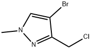 4-溴- 3-(氯甲基)- 1 -甲基- 1H-吡唑 结构式