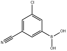 3-氯-5-氰基苯硼酸 结构式