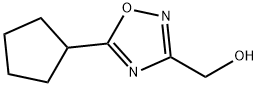 (5-环戊基-1,2,4-噁二唑-3-基)甲醇 结构式