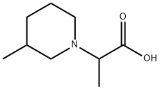 2-(3 甲基哌啶-1-基)丙酸 结构式