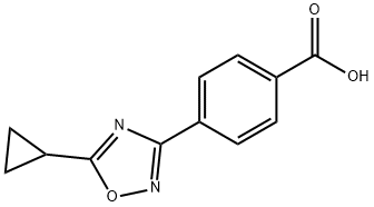 4-(5-环丙基-1,2,4-噁唑-3-基)苯甲酸 结构式