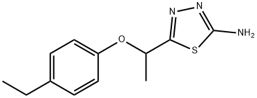 5-(1-(4-乙基苯氧基)乙基)-1,3,4-噻二唑-2-胺 结构式