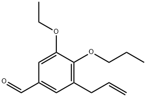 3-烯丙基-5-乙氧基-4-丙氧基苯甲醛 结构式