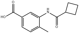 3-(环丁烷甲酰胺基)-4-甲基苯甲酸 结构式