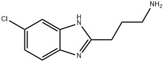 3-(5-氯-1H-苯并咪唑-2-基)丙-1-胺 结构式
