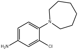 4-(氮杂环庚烷-1-基)-3-氯苯胺 结构式