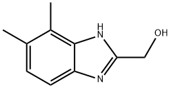 (6,7-二甲基-1H-苯并[D]咪唑-2-基)甲醇 结构式