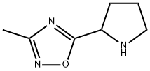 3-甲基-5-吡咯烷-2-基-1,2,4-氧杂二唑 HCL 结构式