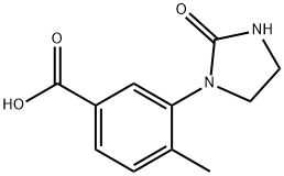 4-甲基-3-(2-氧代咪唑啉-1-基)苯甲酸 结构式