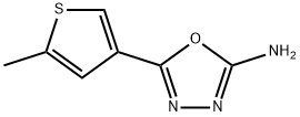 5-(5-甲基噻吩-3-基)-1,3,4-噁二唑-2-胺 结构式