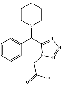 {5-[吗啉-4-基(苯)甲基]-1H-四唑-1-基}乙酸 结构式