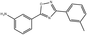 3-(3-(间甲苯基)-1,2,4-噁二唑-5-基)苯胺 结构式