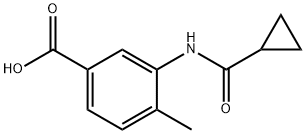 3-(环丙甲酰氨基)-4-甲基苯甲酸 结构式