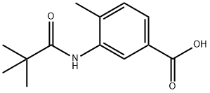 4-甲基-3-新戊酰氨基苯甲酸 结构式