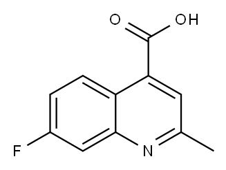 2-甲基-7-氟-喹啉-4-羧酸 结构式