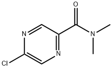 5-氯-N,N-二甲基-吡嗪-2-羧酰胺 结构式