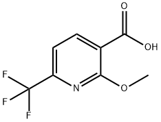 2 - 甲氧基-6 - (三氟甲基)-3 - 吡啶羧酸 结构式