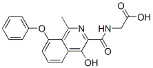 Glycine,  N-[(4-hydroxy-1-methyl-8-phenoxy-3-isoquinolinyl)carbonyl]- 结构式