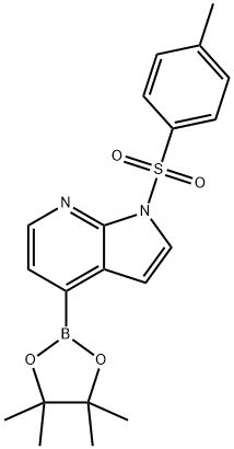 1-TOSYL-1H-PYRROLO[2,3-B]PYRIDINE-4-BORONIC ACID PINACOL ESTER 结构式