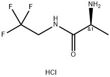 (2S)-2-氨基-N-(2,2,2-三氟乙基)丙酰胺盐酸盐 结构式