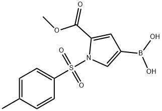 5-(甲氧羰基)-1-甲苯磺酰-1H吡咯-3-基-3-硼酸 结构式