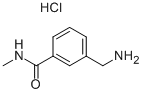 3-氨甲基-N-甲基苯甲酰胺盐酸盐 结构式