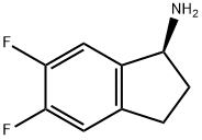 (S)-5,6-二氟-2,3-二氢-1H-茚-1-胺 结构式