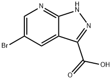 5-溴-1H-吡唑并[3,4-B]吡啶-3-羧酸 结构式