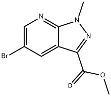 METHYL 5-BROMO-1-METHYLPYRAZOLO[3,4-B]PYRIDINE-3-CARBOXYLATE 结构式