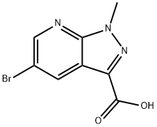 5-broMo-1-Methyl-1H-pyrazolo[3,4-b]pyridine-3-carboxylic acid 结构式