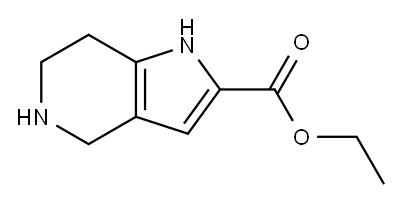 4,5,6,7-四氢-1H-吡咯并[3,2-C]吡啶-甲酸乙酯 结构式