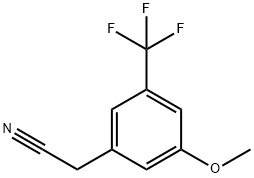 3-Methoxy-5-(trifluoromethyl)benzyl cyanide, 3-(Cyanomethyl)-5-methoxybenzotrifluoride 结构式