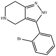 3-(2-BROMOPHENYL)-4,5,6,7-TETRAHYDRO-2H-PYRAZOLO[4,3-C]PYRIDINE
 结构式