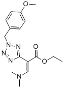 3-DIMETHYLAMINO-2-[2-(4-METHOXY-BENZYL)-2H-TETRAZOL-5-YL]-ACRYLIC ACID ETHYL ESTER 结构式