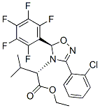 (S)-ETHYL 2-((R)-3-(2-CHLOROPHENYL)-5-(PERFLUOROPHENYL)-1,2,4-OXADIAZOL-4(5H)-YL)-3-METHYLBUTANOATE 结构式