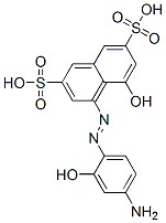 2,7-Naphthalenedisulfonic acid, 4-[(4-amino-2-hydroxyphenyl)azo]-5-hydroxy-, coupled with diazotized 2-amino-4,6-dinitrophenol, sodium salts 结构式