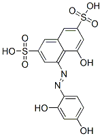 2,7-Naphthalenedisulfonic acid, 4-[(2,4-dihydroxyphenyl)azo]-5-hydroxy-, coupled with diazotized 2-amino-4,6-dinitrophenol, sodium salts 结构式