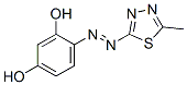 1,3-Benzenediol, 4-((5-methyl-1,3,4-thiadiazol-2-yl)azo)- 结构式