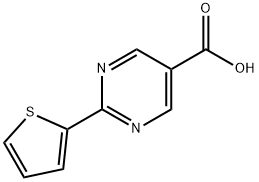 2-Thien-2-ylpyrimidine-5-carboxylic acid 97% 结构式