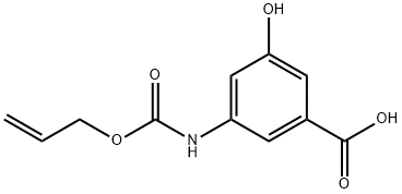 3-{[(allyloxy)carbonyl]amino}-5-hydroxybenzoic acid 结构式