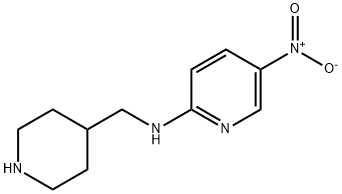 5-硝基-N-(4-哌啶基甲基)-2-吡啶胺 结构式