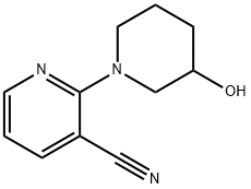 2-(3-羟基-1-哌啶基)-3-氰基吡啶 结构式